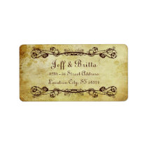 Victorian Steampunk Wedding Address Label
