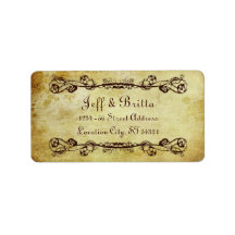 Victorian Steampunk Wedding Address Label