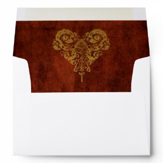 Victorian Steampunk Wedding Envelope