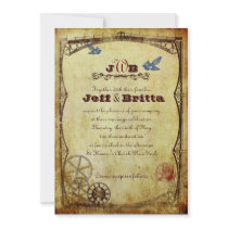 Victorian Steampunk Wedding Invites