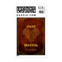 Victorian Steampunk Wedding Postage Stamp