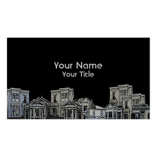 Victorian style old house real estate custom cards business cards
