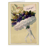 Victorian Style Thank You Card with Nosegay