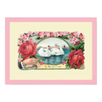 Victorian Swans and Roses Art Poste posters by AngelCityArt Victorian Swans and Roses Art Poste posters