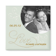 Victorian Swirls - Save the Date Photo Magnet magnet