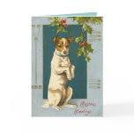 Victorian Terrier Dog Christmas Card