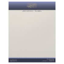 Victorian Thistle Blue Customized Letterhead