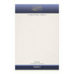 Victorian Thistle Blue Customized Stationery