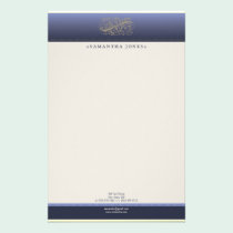 Victorian Thistle Blue Customized Stationery stationery