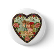 Victorian Valentine To My Love II buttons