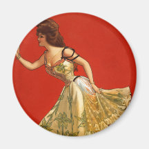 Victorian Vaudeville star Anna Held (1899) Fridge Magnet