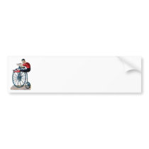 Victorian Velocipede Vintage bicycle Acrobat Bumper Sticker