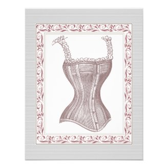 Victorian Vintage Diva's Corset Bachelorette Party Custom Invitation