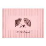 Victorian vintage umbrellas RSVP card Custom Invite
