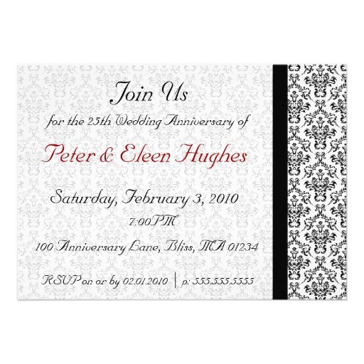 Victorian Wedding Anniversary Party Invitations