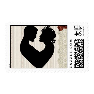 Victorian Wedding Postage Stamp