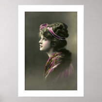 victorian woman hopeful expression poster
