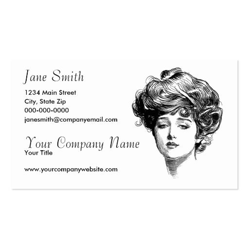 Victorian Women Business Cards (front side)