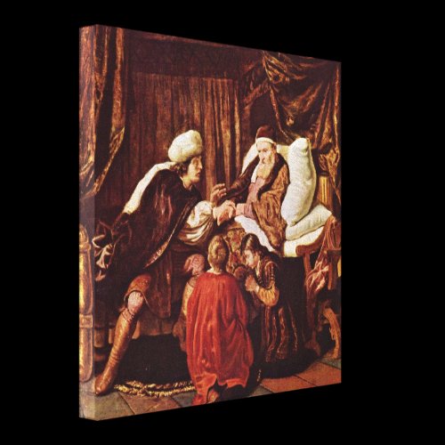 Victors in January - Jacob blesses Josephs sons Stretched Canvas Prints
