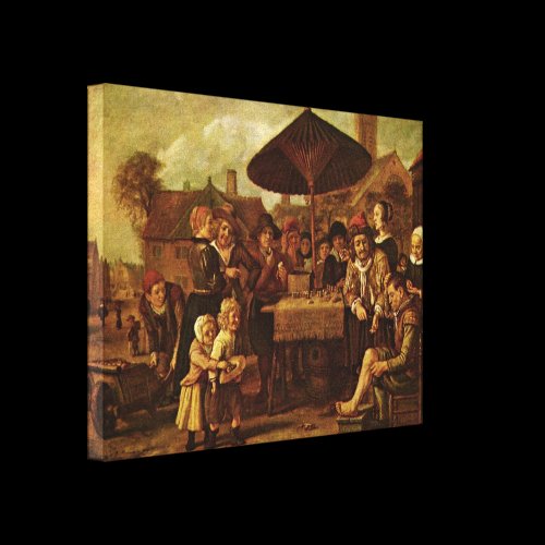 Victors in January - Quack Alber on the market Canvas Print