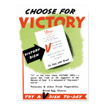 Victory Dish -- Choose For Victory -- WW2 Print
