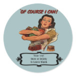 Victory Garden Canning Label - Customizable Round Sticker