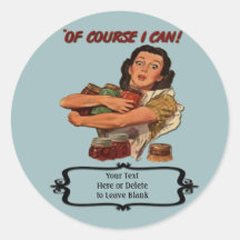 Victory Garden Canning Label - Customizable Round Sticker