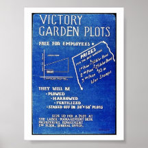 Victory Garden Plots, Free For Employees Posters