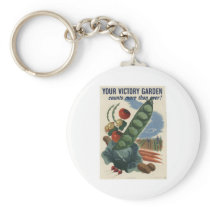 Victory garden poster, World War 2 1945 Key Chains