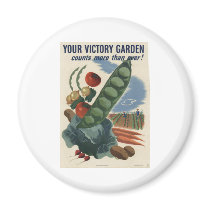 Victory garden poster, World War 2 1945 Fridge Magnets