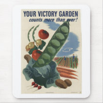 Victory garden poster, World War 2 1945 Mouse Pad