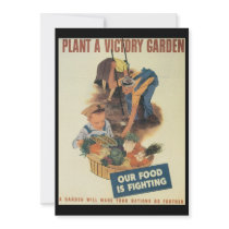 Victory Garden World War 2 Personalized Invites