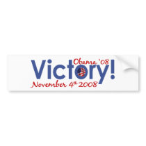 Victory Obama Wins 2008 bumper stickers by worldsfair Victory Obama Wins 2008 bumper stickers