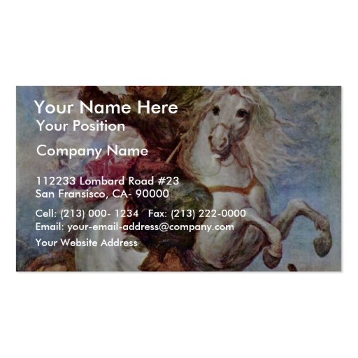 Victory Of St. James The Apostle On The Moors, Spa Business Card Templates (front side)
