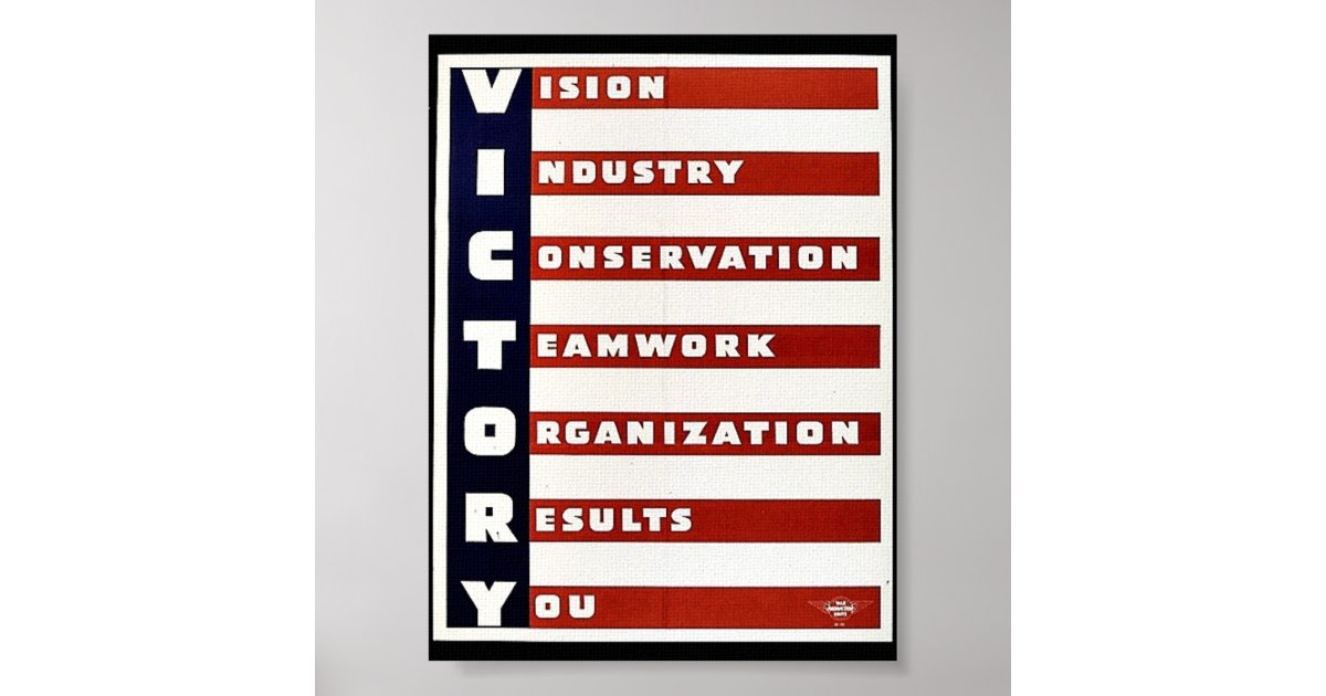 Victory Poster Zazzle