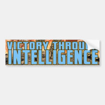 victory, intelligence, patriotism, Bumper Sticker with custom graphic design