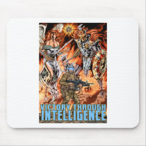Victory Through Intelligence by Al Rio for PT Hair mousepads by AlRioArt Victory Through Intelligence by Al Rio for PT Hair mousepads