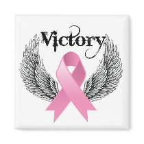 Victory Wings Breast Cancer Fridge Magnets