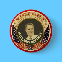 Victory with Willard Romney 2012 buttons