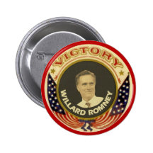 Victory with Willard Romney 2012 Pin