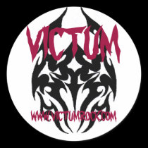 VICTUM STICKER BLACK ON WHITE by Victumrock VICTUM STICKER BLACK ON WHITE