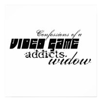 video game addicts widow posters by Just2Cute video game addicts widow posters