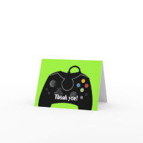 Video Game Birthday Thank you Card (Neon Green)