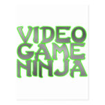 VIDEO GAME NINJA (green) Post Card