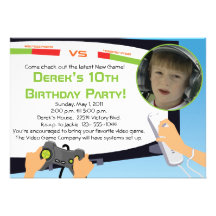 Video Game Party - Personalized Invitations