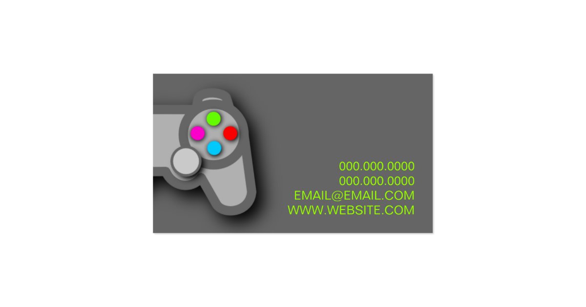 Video Games Gamer Specialist Business Card | Zazzle