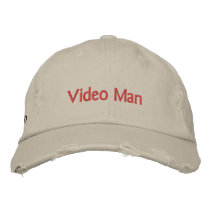 Video Man embroidered hats by JoeCool1 Video Man embroidered hats