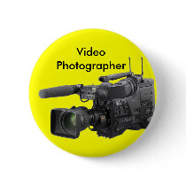 Video Photographer Pin buttons by NemPit Video Photographer Pin buttons