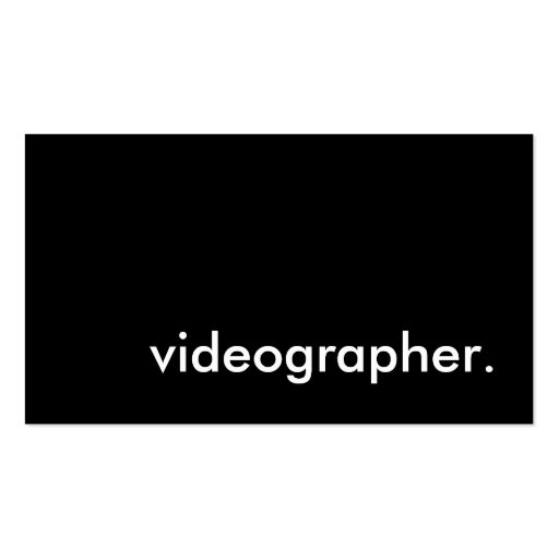 videographer. business cards