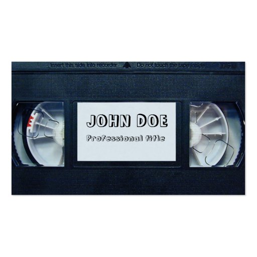 Videotape Business Card Templates (front side)